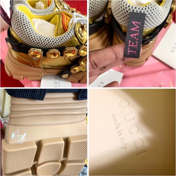 Rare๐ฅGucci FLASHTREK Crystal Embellished Sneakers - Picture 11 of 16